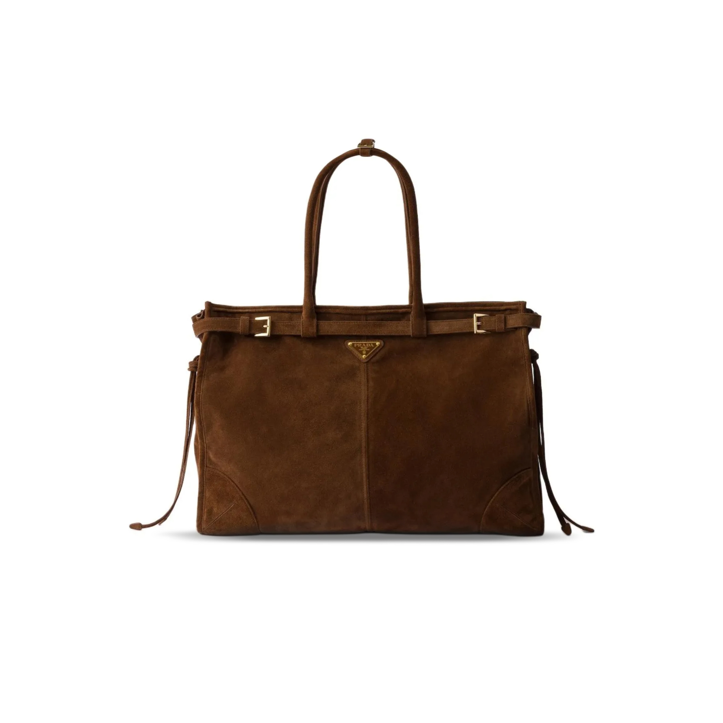 Pra*a bonnie large suede handbag 1ba439 (42*30*12cm)